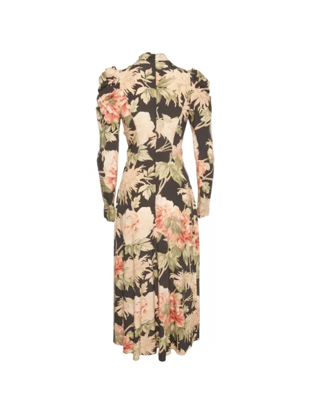 Rochie midi Zimmermann cu model floral cu imagine negru