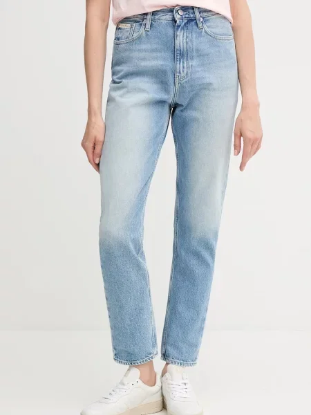 Дънки Calvin Klein Jeans синьо