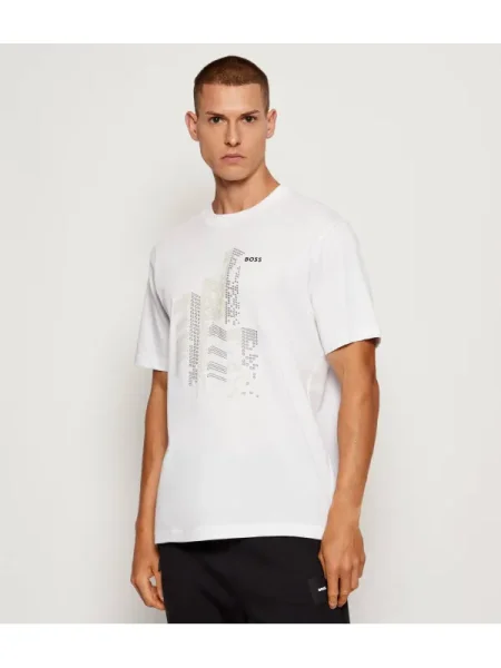 BOSS GREEN Tricou Tee GRX Zone | Relaxed fit alb