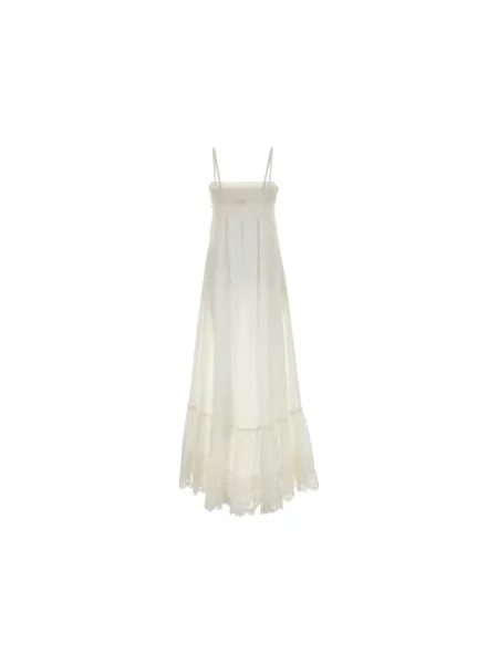 Sukienka maxi Saint Laurent biała