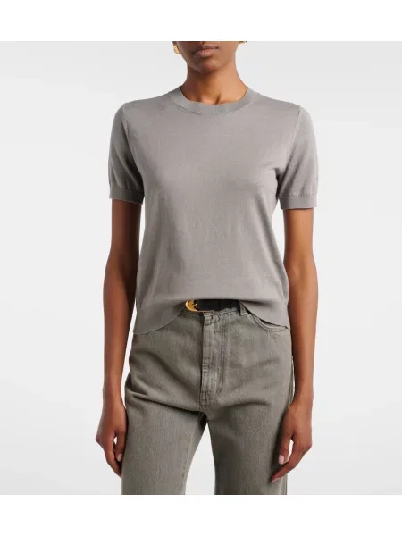 Top 's Max Mara de mătase gri