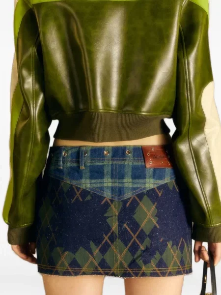 Spódnica Andersson Bell z wzorem argyle niebieska