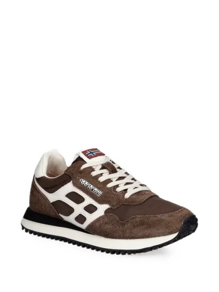 Szarvasbőr sneaker Napapijri autogrammal barna
