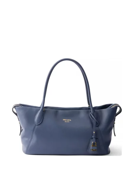 Geantă shopper Prada din piele albastru