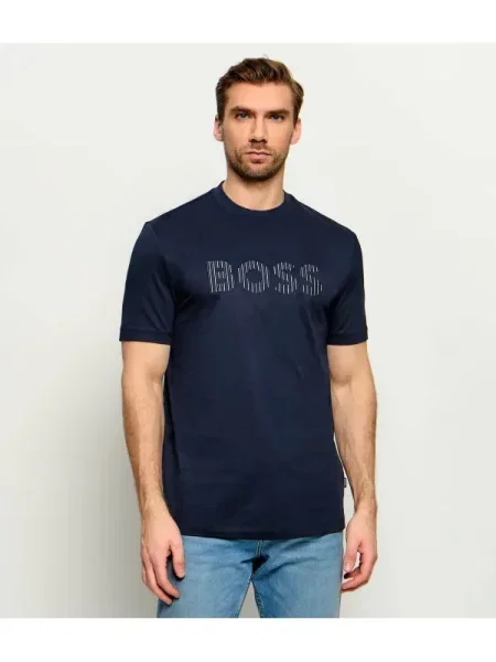 BOSS BLACK Tricou C-Thompson 41 | mercerizat negru