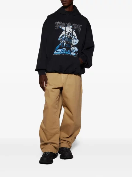 Hanorac cu glugă Vetements cu imagine negru