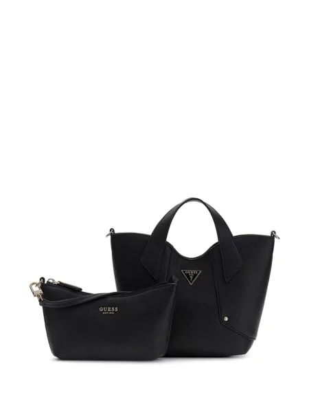 Shopper kabelka Guess s autogramem černá