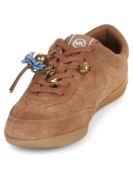 Šnurovacie čipkované tenisky Michael Michael Kors hnedá