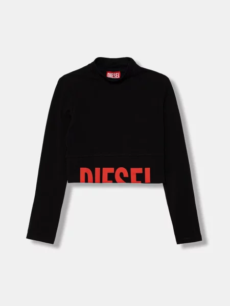 Diesel hosszúujjú gyerek póló elasztánnal TCEFILS T-SHIRT fekete