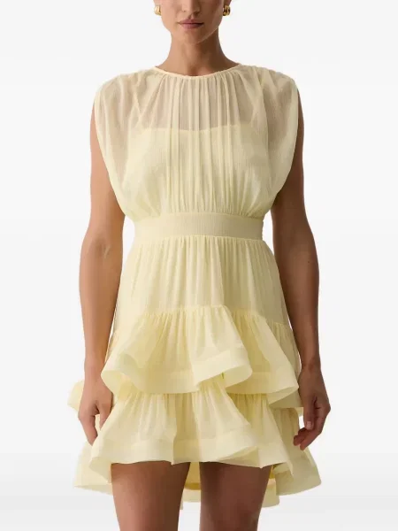 Rochie mini Morgan cu volane galben