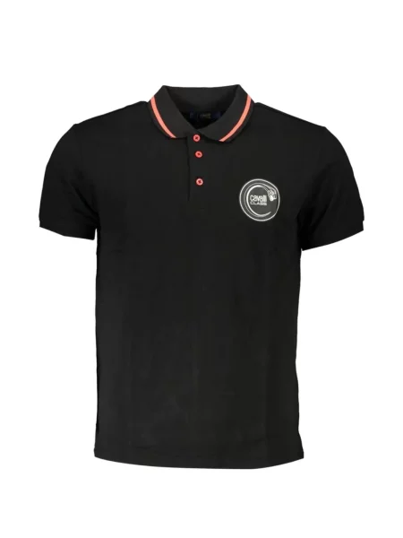Tricou polo Cavalli Class cu broderie negru