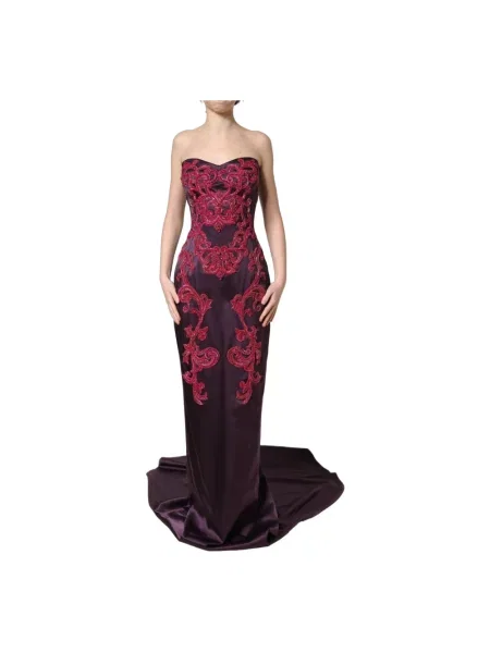 Sukienka Dolce And Gabbana fioletowa
