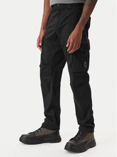 Kalhoty z materiálu C.P. Company černé