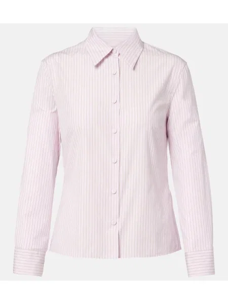 Top Calvin Klein Collection w paski popelinowy różowy