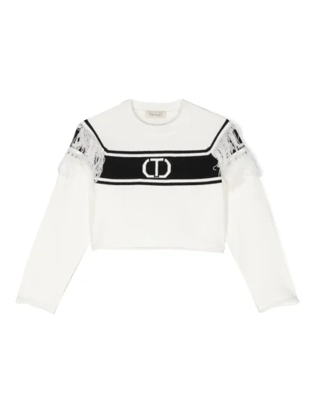 Sweter dziecięcy Twinset biały