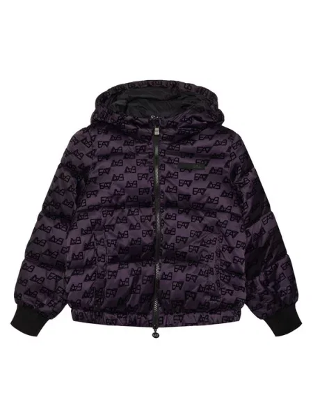 Zimní bunda Emporio Armani fialová