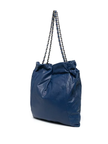 Stahovací šňůrka kabelka Chanel Pre-owned modrá