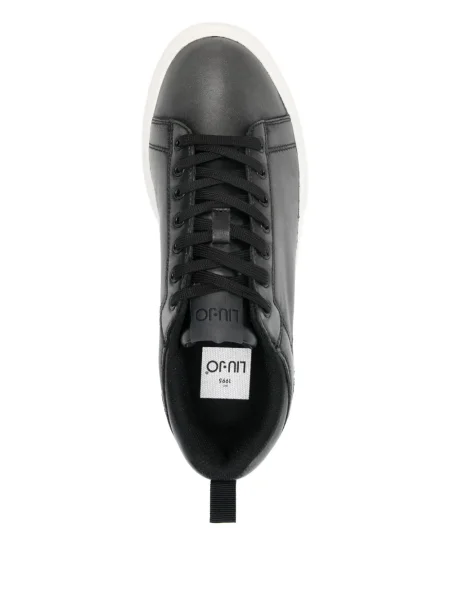 Sneakerși Liu Jo cu șireturi cu platformă din dantelă negru