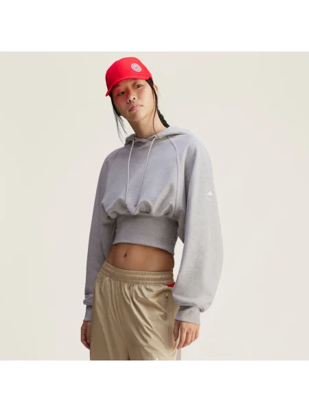 Mikina adidas by Stella McCartney Cropped šedá
