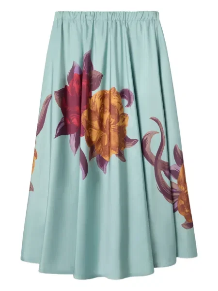 Fustă La Doublej cu model floral cu imagine albastru