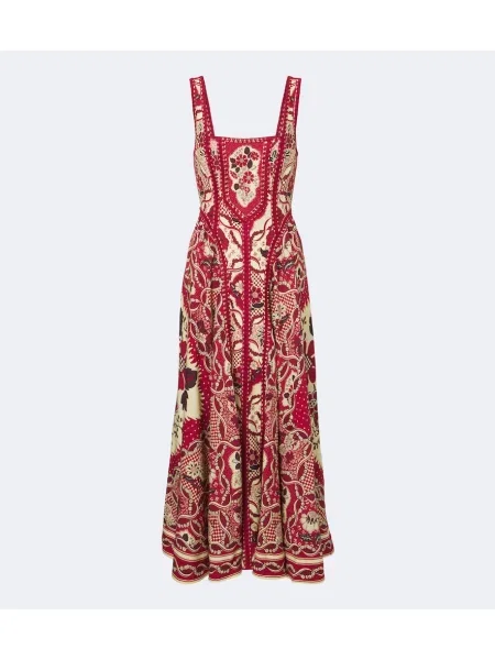 Rochie midi Alemais cu imagine roșu