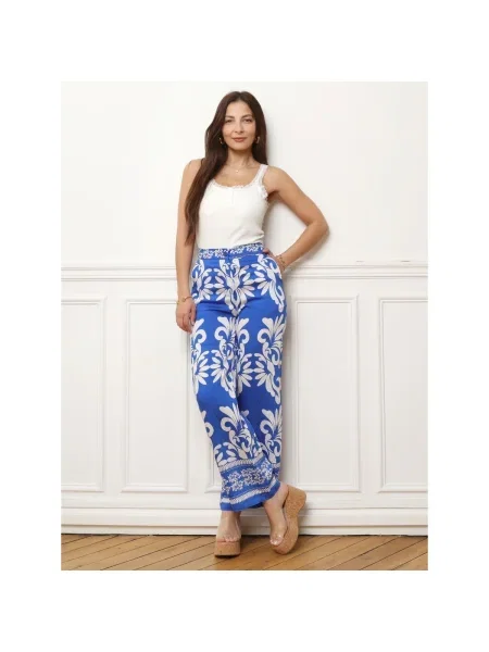 Pantaloni La Modeuse albastru
