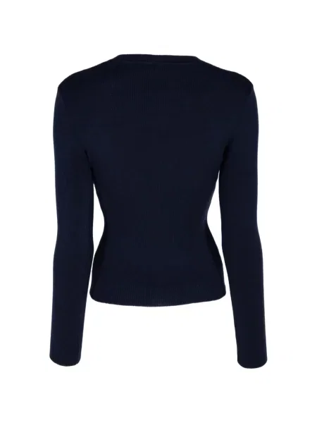 Pulover Sea cu guler henley albastru