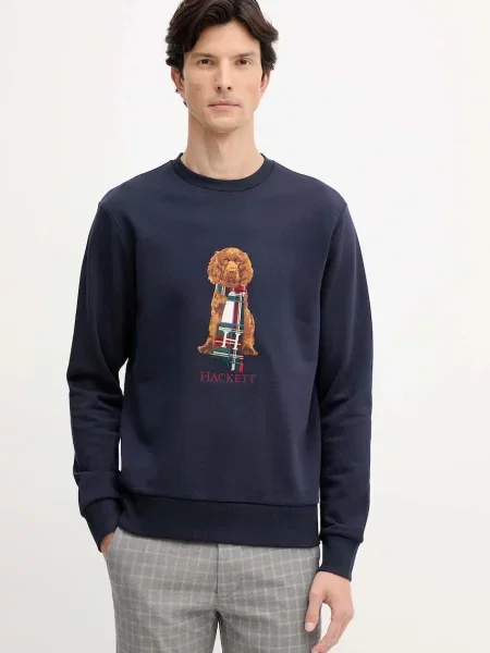 Dukserica Hackett London tamno s aplikacijom plava