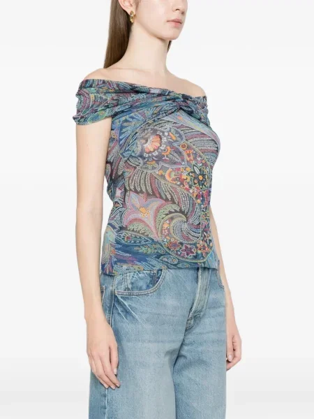 Top Etro albastru