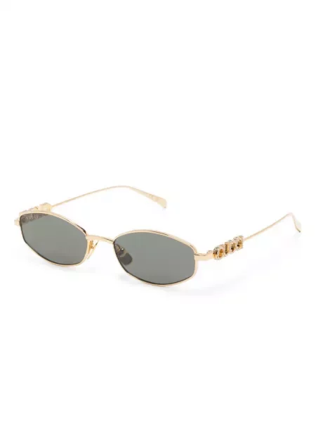 Ochelari de soare Gucci Eyewear cu imprimeu geometric auriu