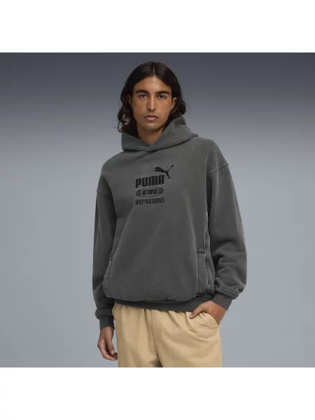 Bluza z kapturem Puma szara