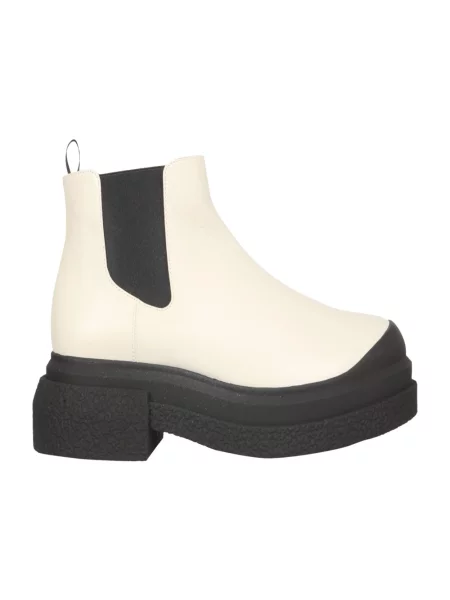 Botki Stuart Weitzman skórzane beżowe