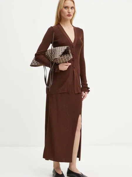 AERON kardigan lekki brązowy