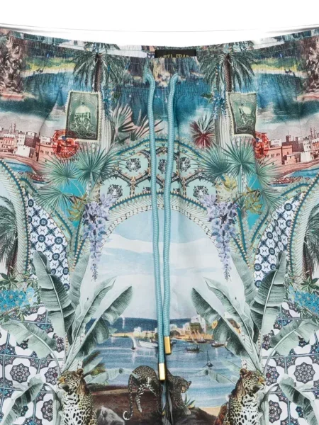 Шорти Camilla с принт с леопардов принт синьо