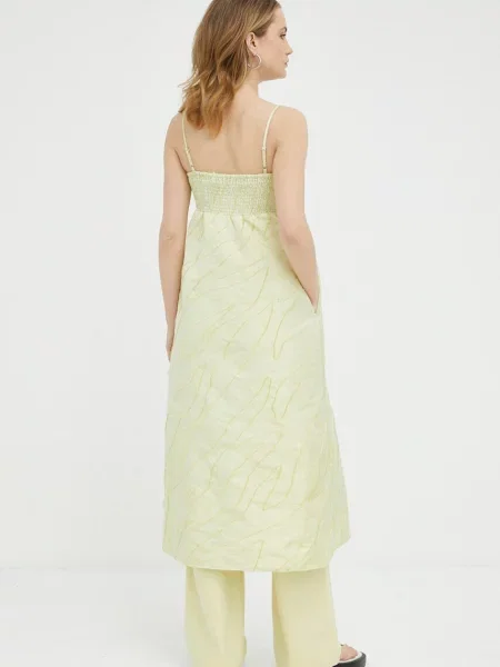 Gestuz rochie Juniper midi evazati verde