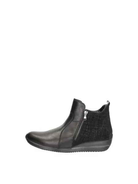 Buty do kostki Waldläufer skórzane czarne