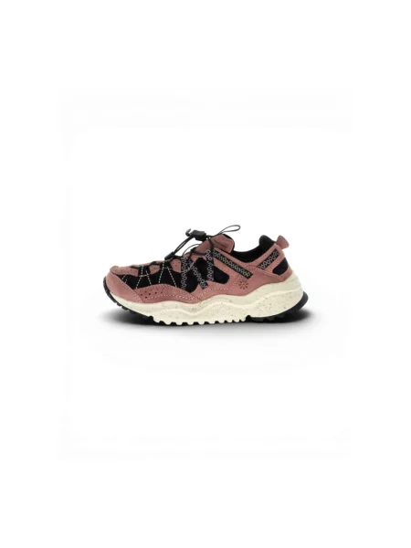 Sneakersy Flower Mountain zamszowe w kwiatki różowe