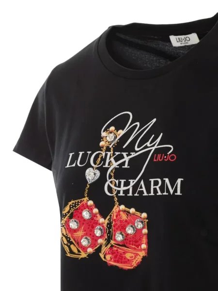 Tricou Liu Jo cu broderie negru