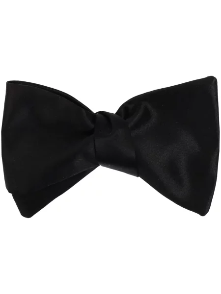 Cravată Giorgio Armani cu funde de mătase negru