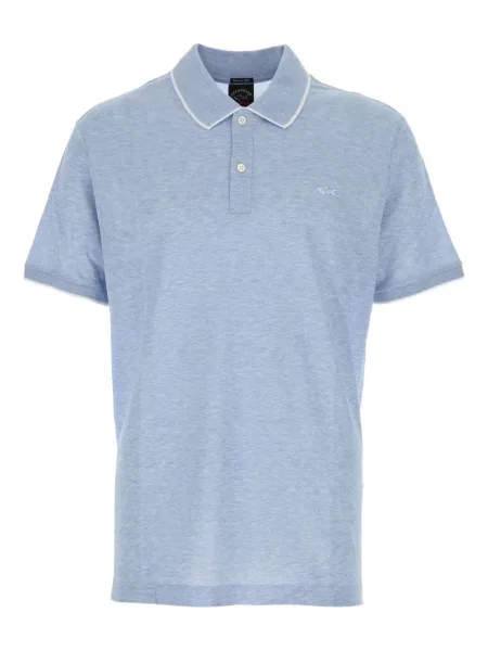 Tricou polo Paul & Shark cu autograf albastru