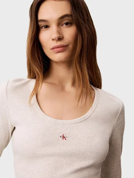 Детский лонгслив Calvin Klein Jeans серый