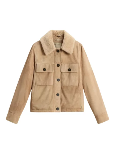 Geacă Woolrich din piele de căprioară