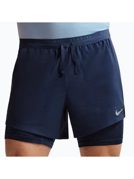 Шорти для бігу Nike Stride Dri-Fit Hybrid 5" midnight navy темно-сині