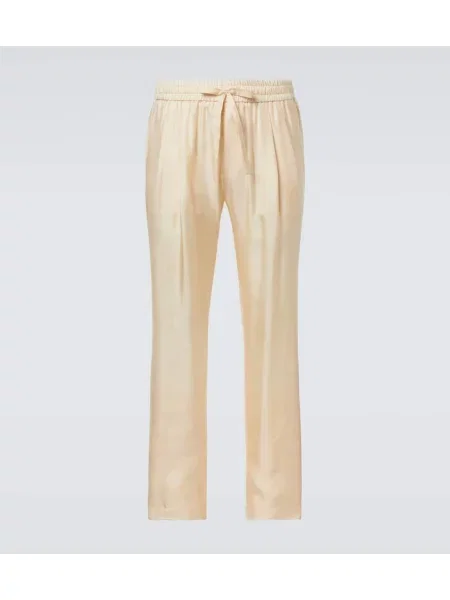 Svilene hlače Dolce&gabbana bež