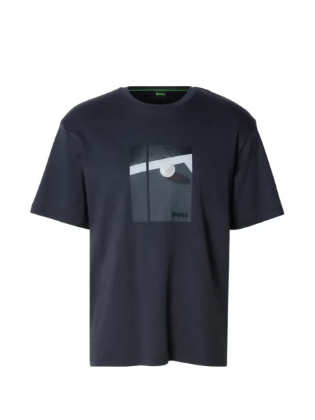 Tricou grafic Boss cu imagine albastru