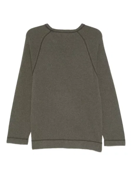 Pulover Officine Générale cu decolteu rotund verde