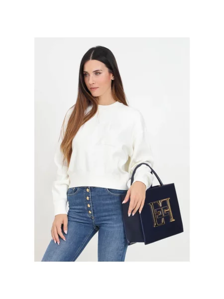 Krótki sweter Elisabetta Franchi biały
