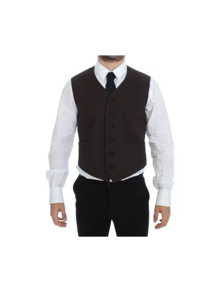 Kamizelka Dolce And Gabbana elegancka brązowa