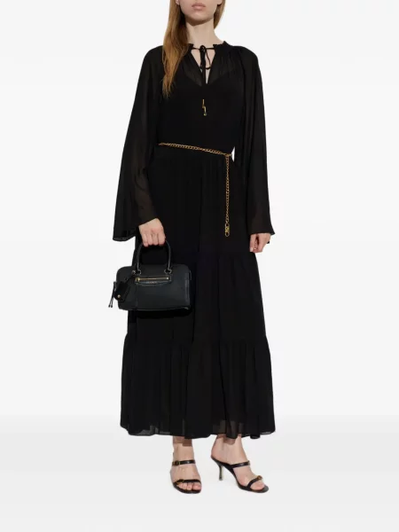 Matlasat top Michael Michael Kors cu volane cu cordon verde