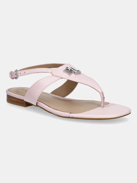 Кожени сандали Lauren Ralph Lauren Everley розово